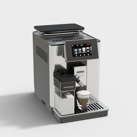 Gray Coffee Machine 3D Model