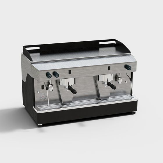 Stylish Low-Poly Coffee Machine 3D model
