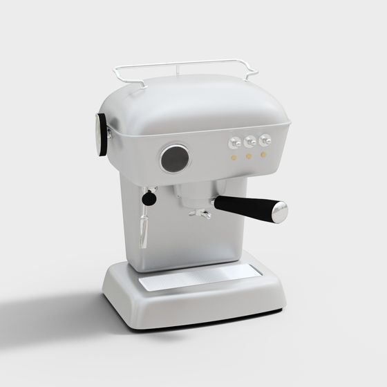 Vintage-Style Italian Coffee Machine 3D Model