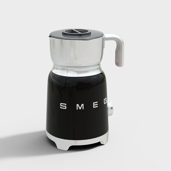 Retro Black and White Coffee Maker 3D model