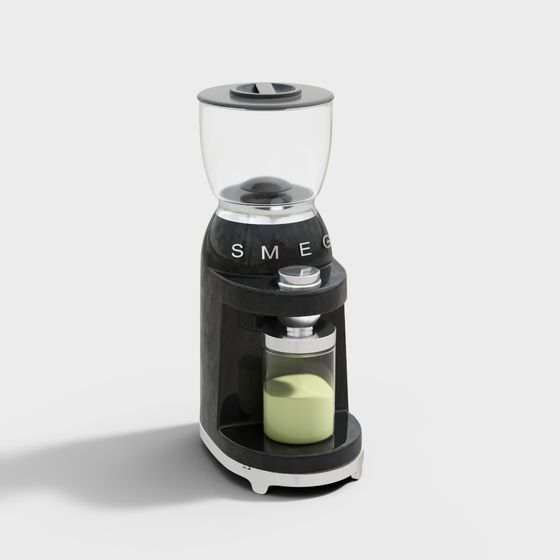 Black Modern Coffee Machine 3D Model for Kitchen Spaces