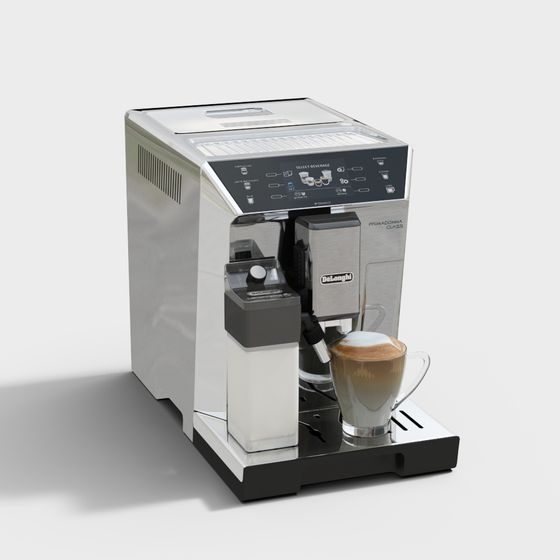 Modern Coffee Machine 3D Model in Black Finish