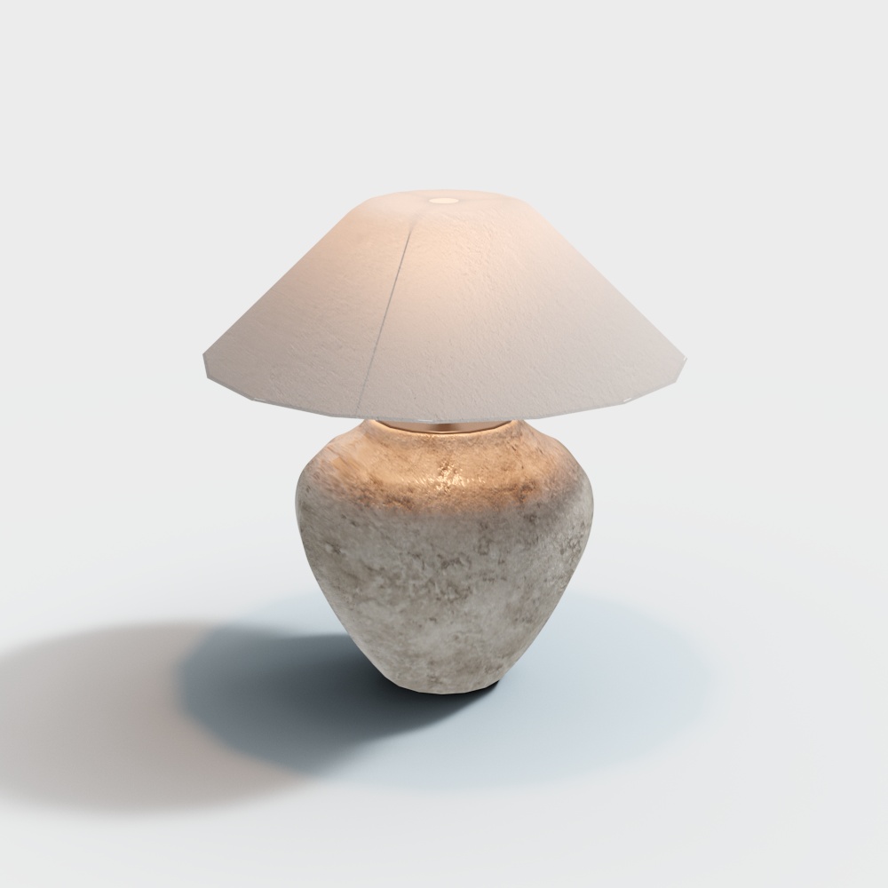 Charming Low-Polygon 3D Table Lamp Model