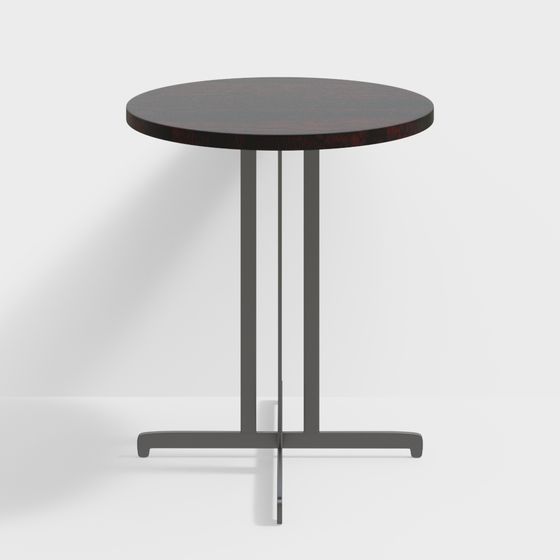 Mesa Redonda de Madera Sólida de Alta Gama Moderna de Mediados de Siglo