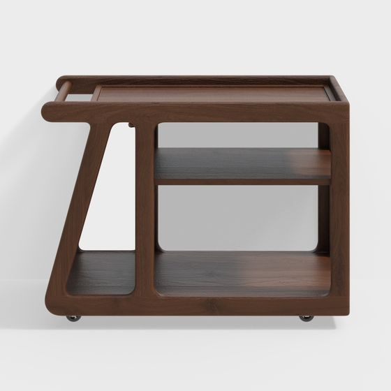 Unique Mobile Bookshelf 3D model for Modern Interiors