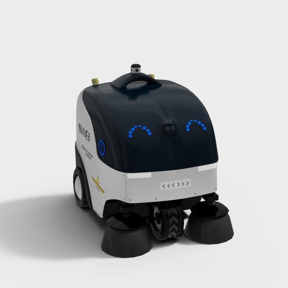 Smart Cleaning Robot 3D model for Future Cities