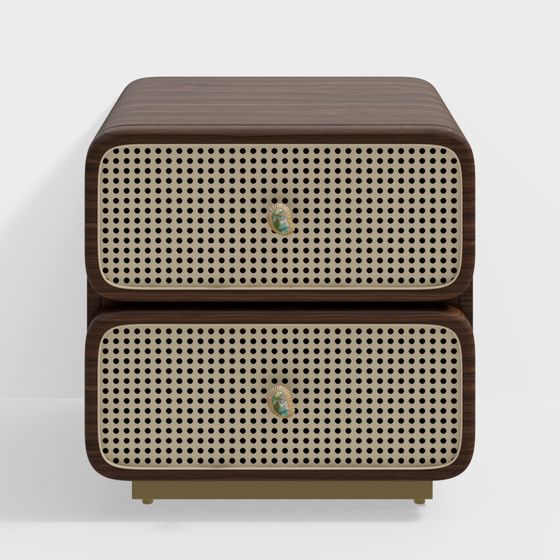 Vintage Style Nightstand 3D Model