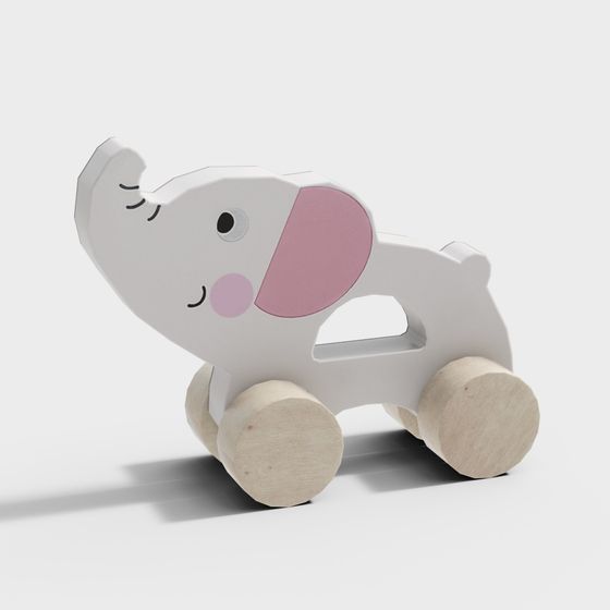 Adorable Rolling Elephant 3D model