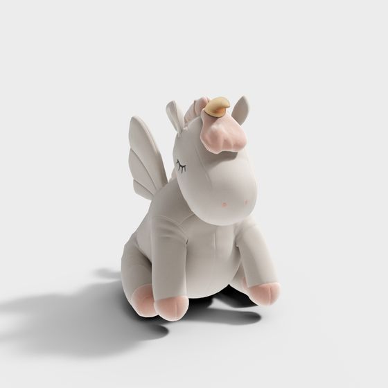 Charming Low-Poly Pegasus 3D Model