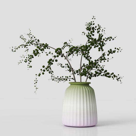 Nature's Elegance Vase 3D Model