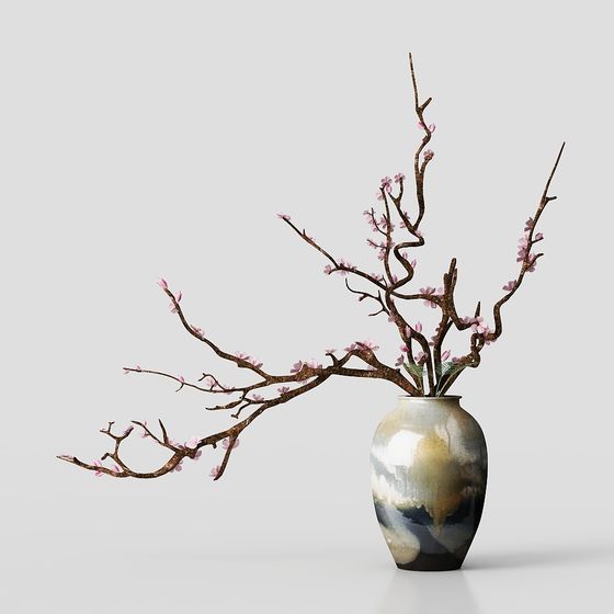 Stylish Floral Arrangement 3D model for Creative Projects