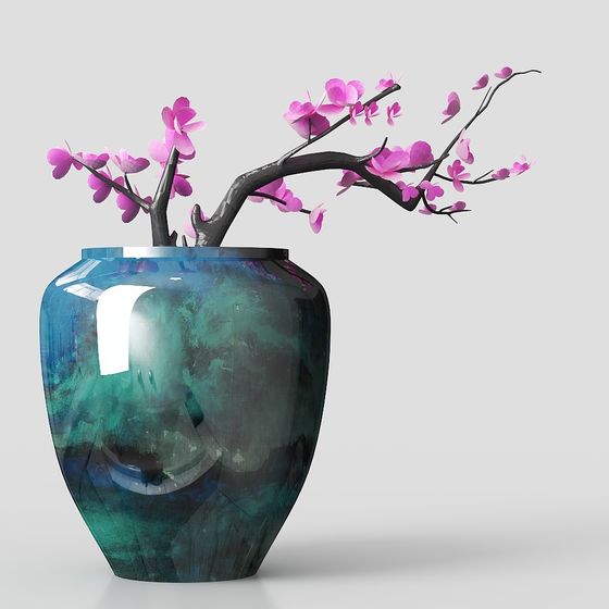 Dreamy Low-Poly Vase 3D model for Creative Spaces
