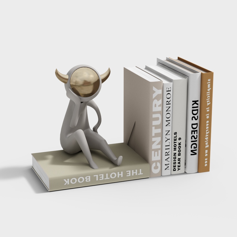 Low Poly Bull Sculpture 3D model