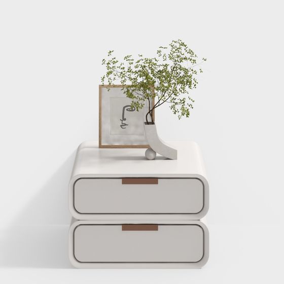Minimalist Nightstand 3D model Design