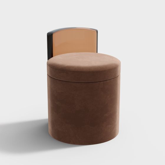 Round Comfortable Storage Stool 3D model