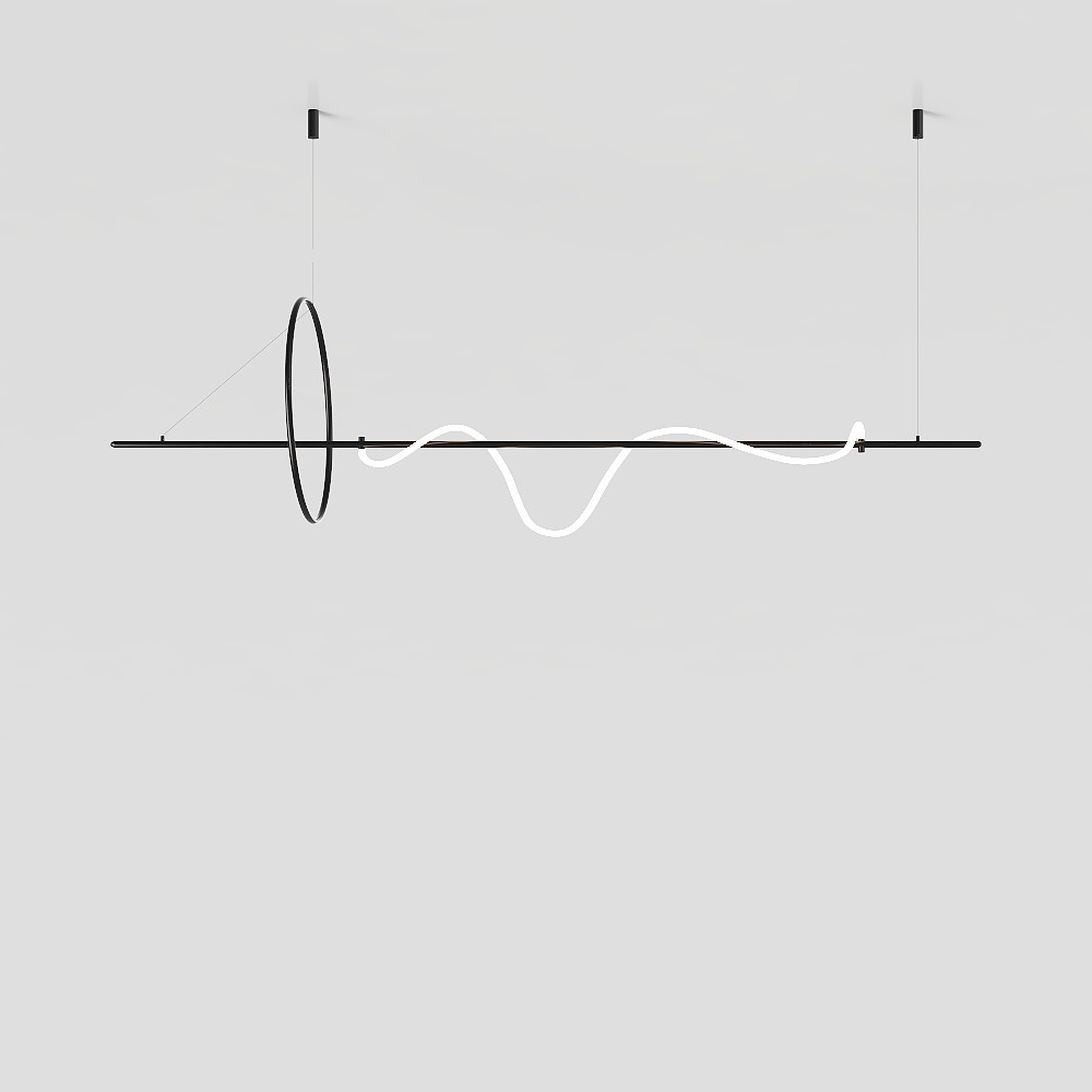 Suspended Ring Minimalist Chandelier 3D model