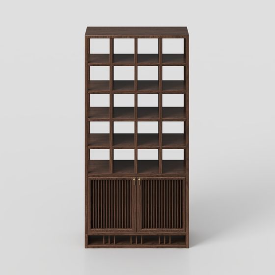 Urban Grid Bookshelf 3D model