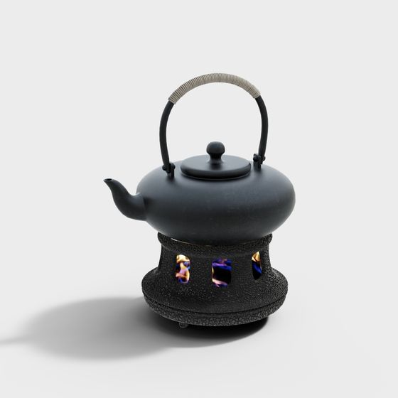 Elegant Ancient Style Teapot 3D model