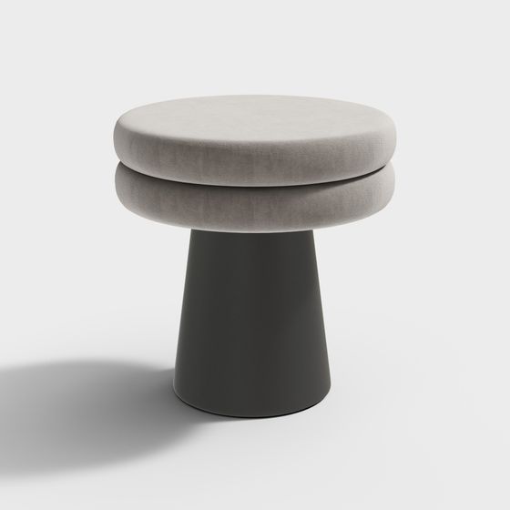 Modern Round Stool 3D model