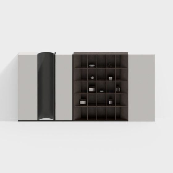 Urban Bookshelf 3D model for Contemporary Spaces