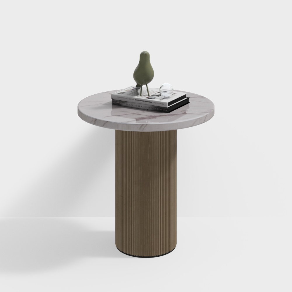 현대 원형 금속 다리 사이드 테이블