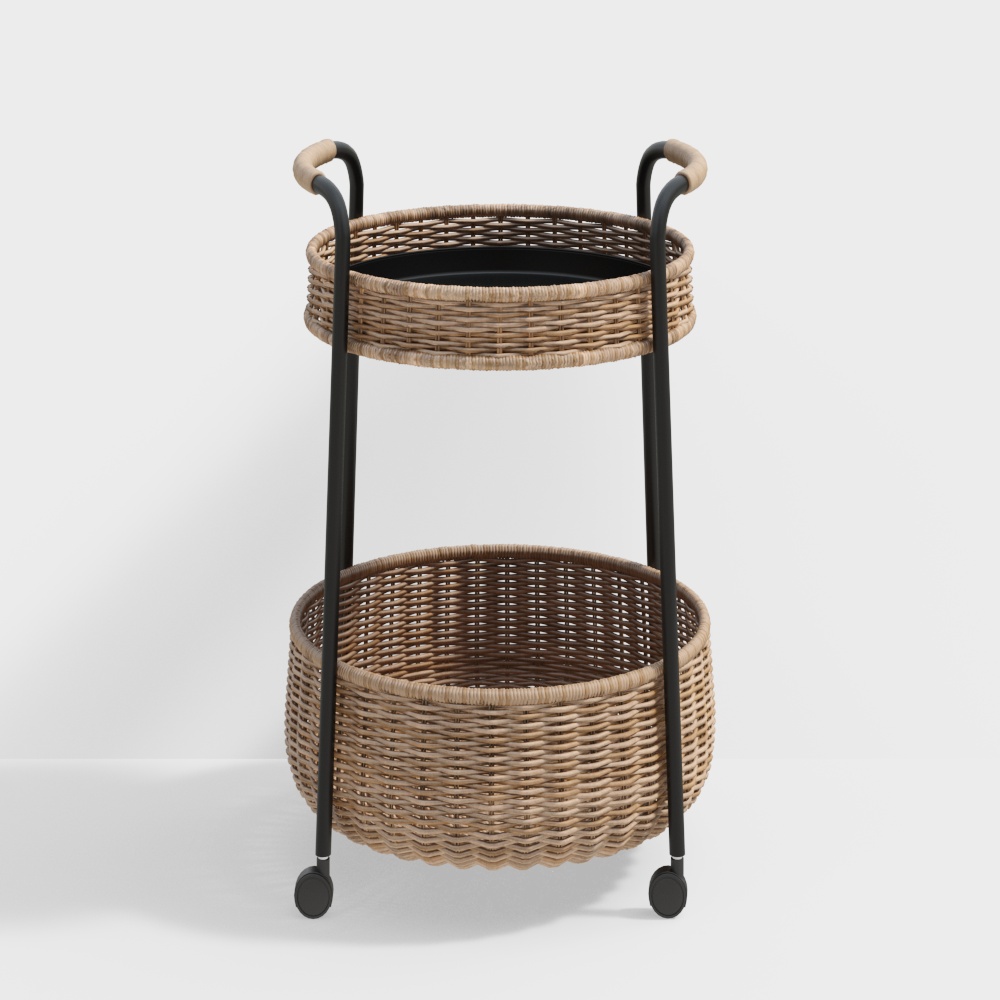 Modern Bamboo Woven Round Edge Table