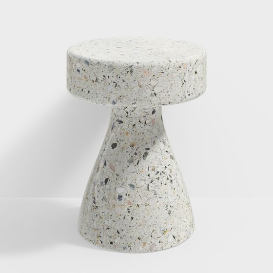 Contemporary Concrete Stool 3D model