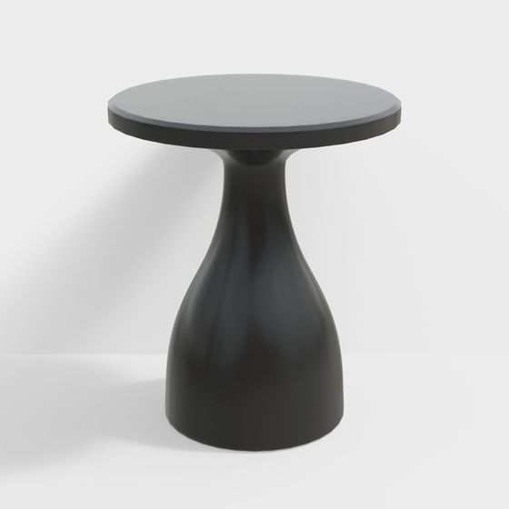 Bàn hiện đại chân cao tròn màu đen