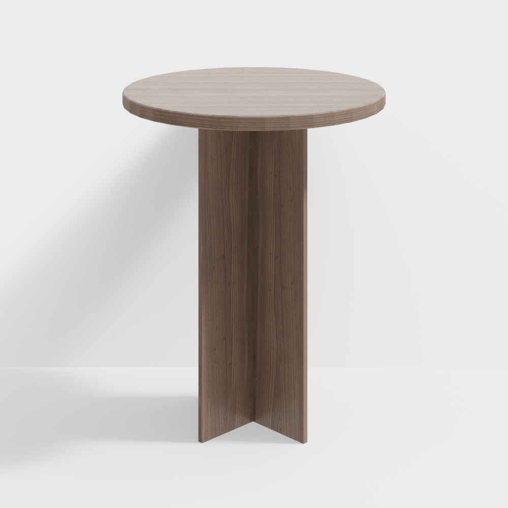 Table ronde en bois massif moderne