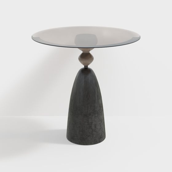 Concrete Cone Side Table 3D model