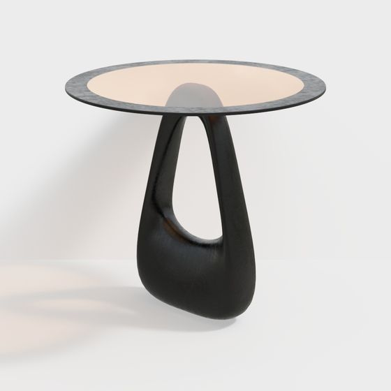 Sleek Low-Poly Side Table 3D model