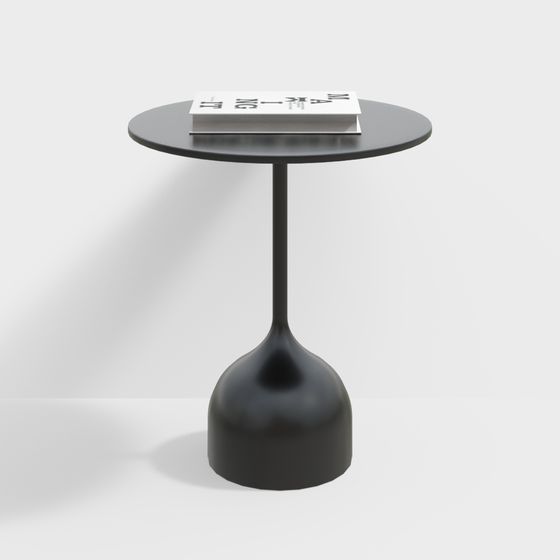 Modern Low-Poly Round Table 3D model