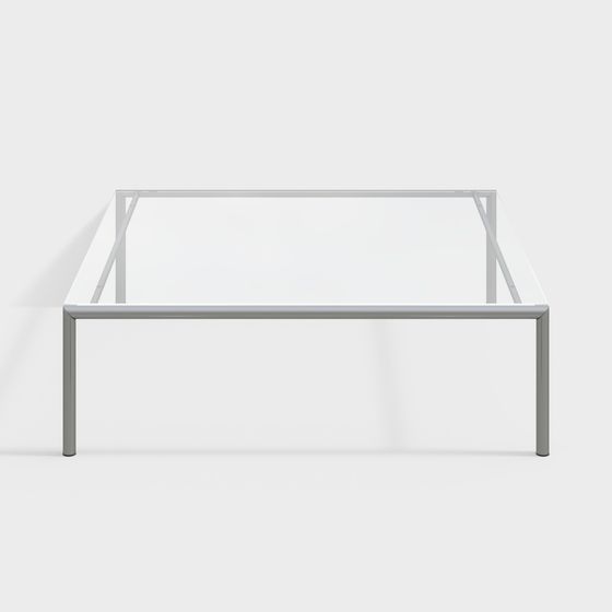 Stylish Transparent Glass Table 3D Model