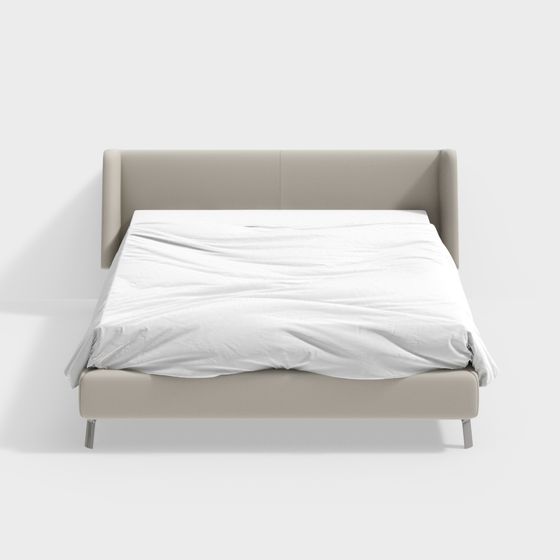 Modern Low-Poly Bed Frame 3D model