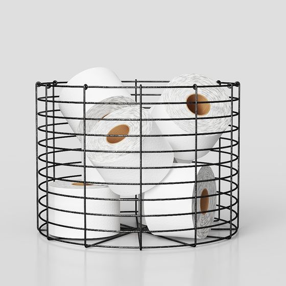 Industrial Style Tissue Holder 3D model