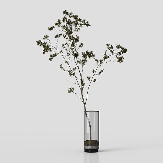 Lively Low-Poly 3D Plant Model