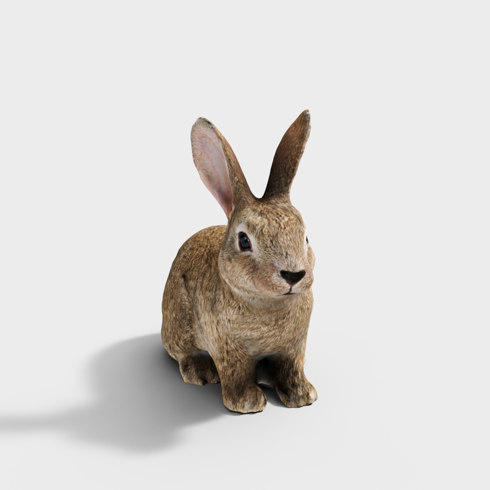 Forest Bunny Low Poly 3D Model