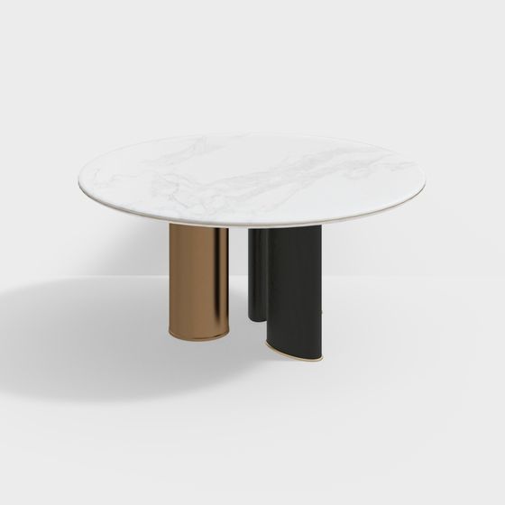 Elegant Round Table 3D model Design