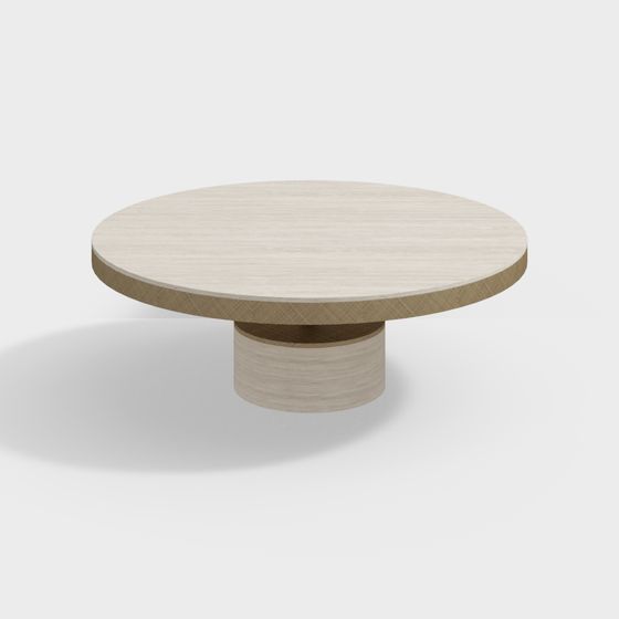 Low-Polygon Round Table 3D Model Design