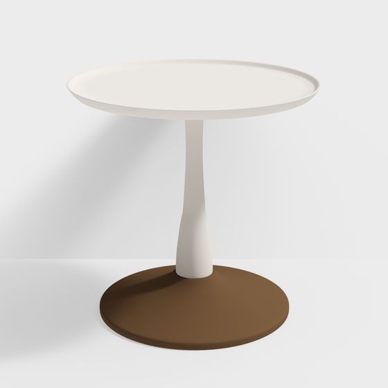 Stylish Low-Polygon Round Table 3D model