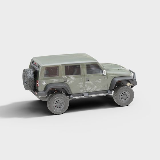 Low Poly Off-Road SUV 3D model