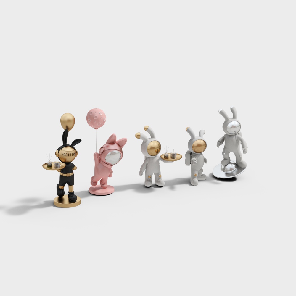 Happy Bunnies 3D model