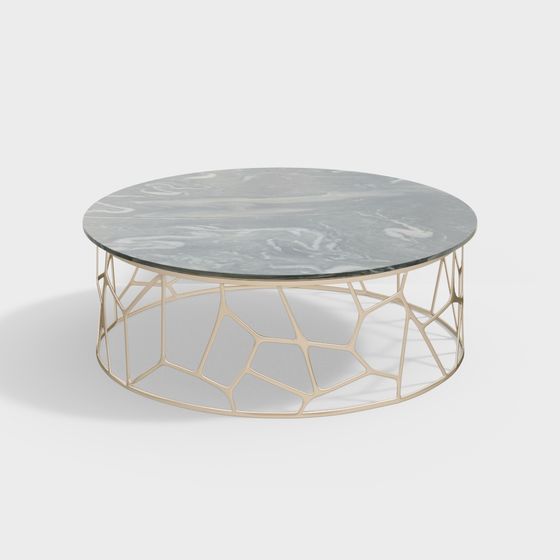Geometric Marble Coffee Table 3D model