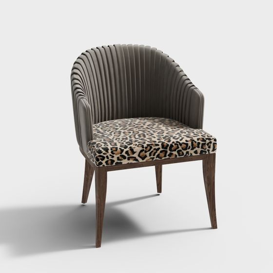 Elegant Retro-Modern Chair 3D model