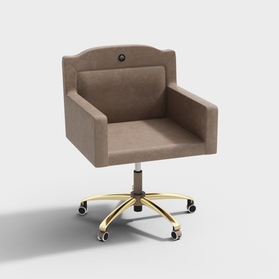 Elegant 3D Model Office Chair in Modern Minimalist Style