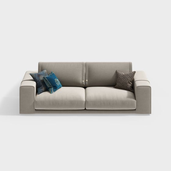 Elegant Minimalist 3D Model Sofa