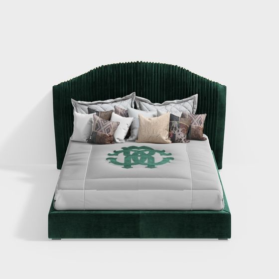 Velvet Dream Luxurious Bed 3D model