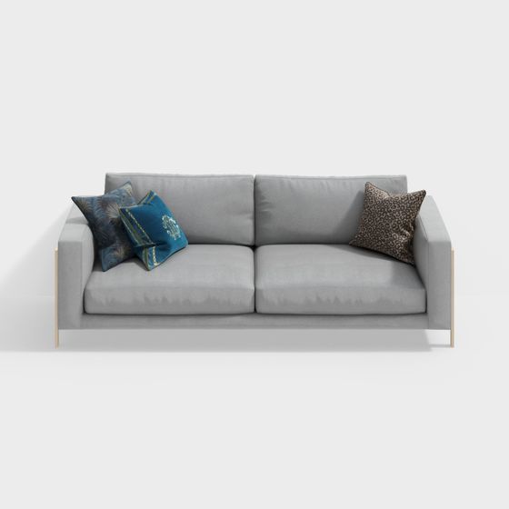 Urban Comfort Low-Poly Sofa 3D model for Modern Living