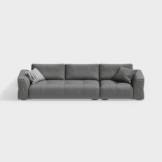 Sofa thẳng kiểu retro 3.7m bstjs309