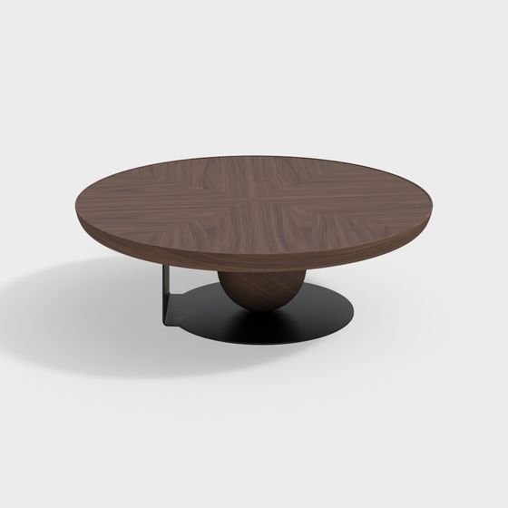 Elegant Low-Poly Round Table 3D model for Creative Spaces
